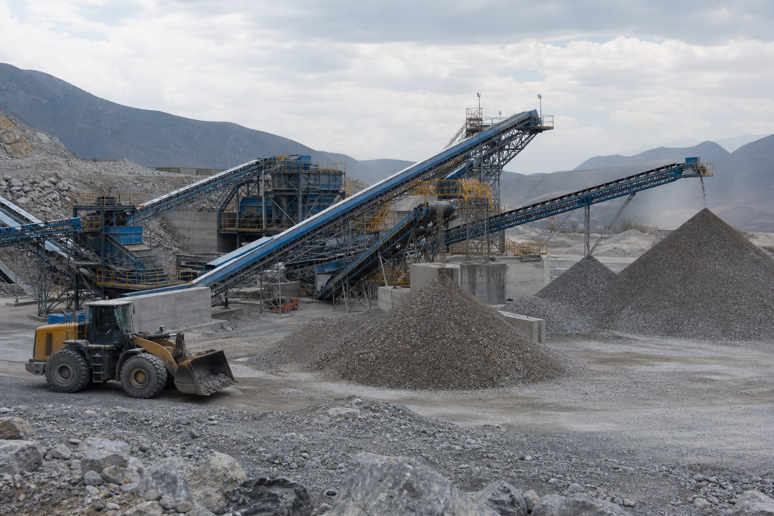 Planta de trituración y cribado de materiales pétreos
